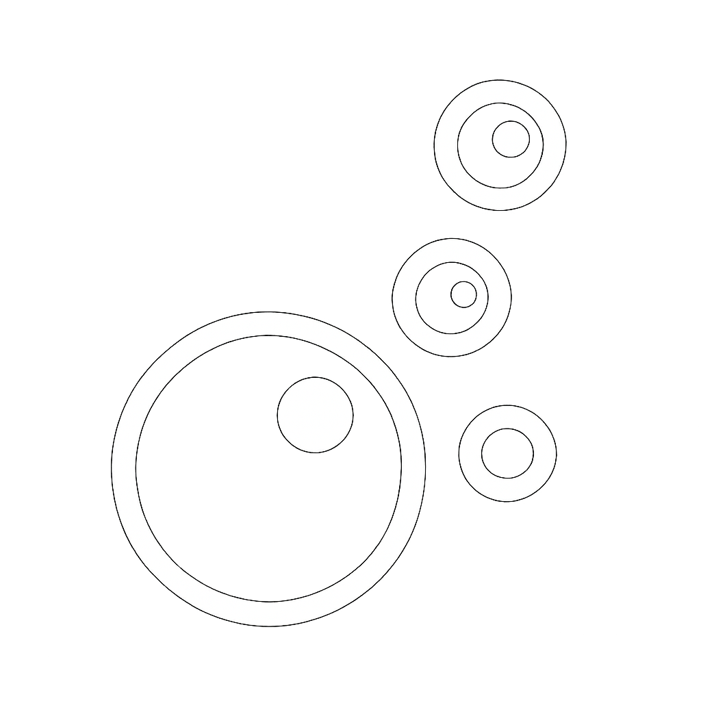 Bubble icon representing aquarium air flow or underwater bubbles
