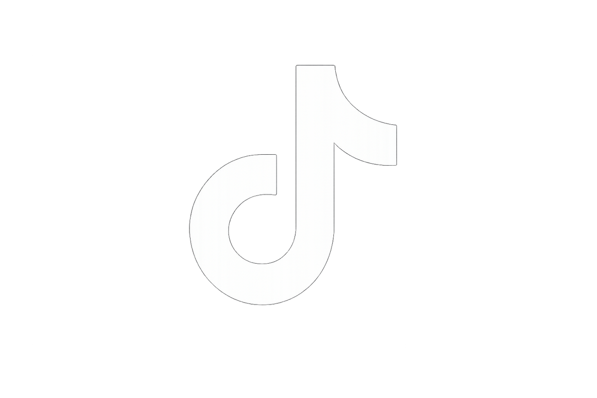 white coloured tiktok logo